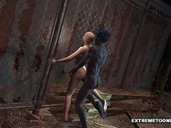 Find-Best-Pussy.com presents: Shaved 3d toon babe gets fucked by a monster