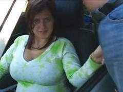 Find-Best-Pussy.com presents: Busty boobiekat car blowjob through window