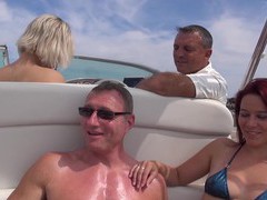 Find-Best-Pussy.com presents: Hot ass blondie britney drops her clothes for sex on the boat, Group Sex, Hardcore, Outdoor, Reality, Yacht, Foursome, Bikini
