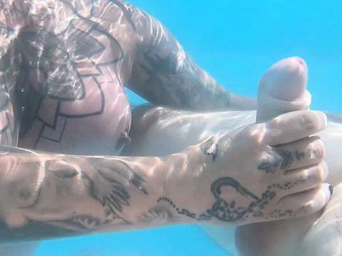 Find-Best-Pussy.com presents: Underwater bj pool fun with the creampies