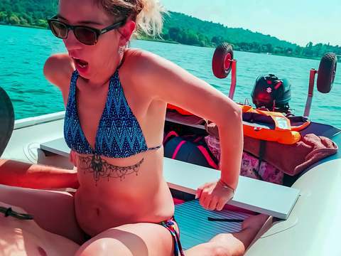 Find-Best-Pussy.com presents: Wife gets fucked on a boat and gets a creampie from her husband's best friend