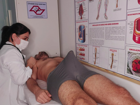 Find-Best-Pussy.com presents: Patient's erection right in front of the nurse