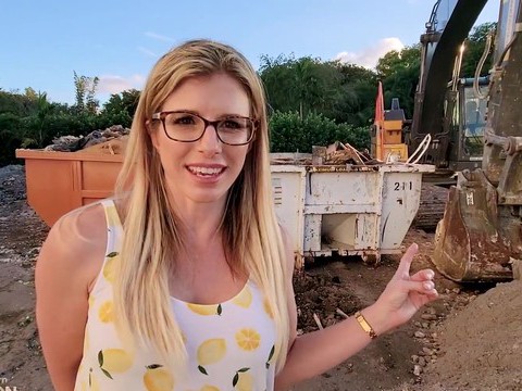 Find-Best-Pussy.com presents: Outdoors video of sexy blonde wife cory chase with glasses