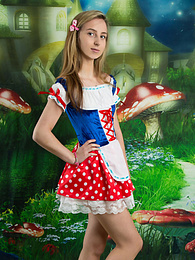 Find-Best-Pussy.com presents: Very hot blonde teen beauty in an adorable outfit slowly takes it off to reveal her nice and perky boobs