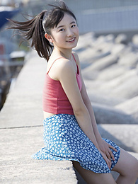 Find-Best-Pussy.com presents: Asian teen Chisaki Morito demonstrates her tiny tits and demonstrates her exposed body outdoors